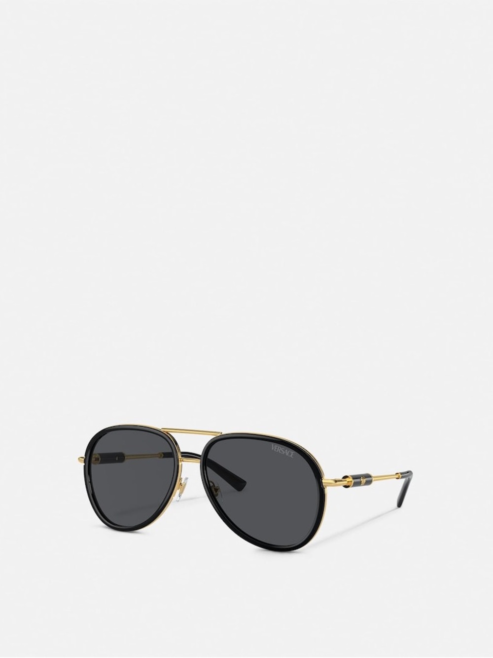 Sold❌Versace Medusa Black & Gold Aviator Sunglasses new